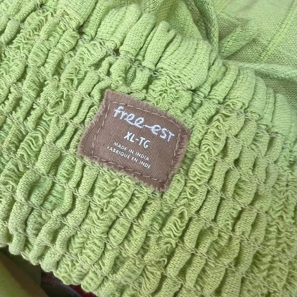 Free People free-est Hard To Let Go Midi Dress in Green Eel XL Fairycore Beach